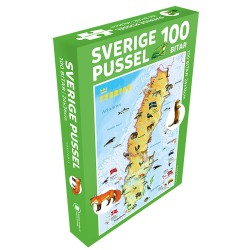 Sverige Pussel 100 bitar : Med djur